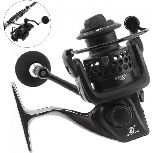 2000 Series 13+1BB 5.2:1 Metal Spinning Fishing Reels Hollow Out Spool Giving Spare Nylon Line Cup