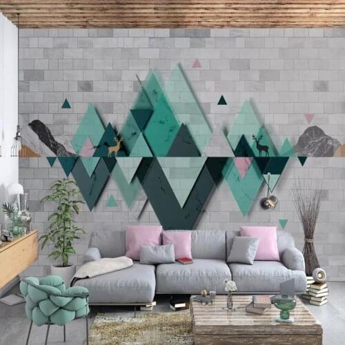 Milofi custom 3D wallpaper mural modern minimalist abstract geometric marble pattern background wall decoration wallpaper mural