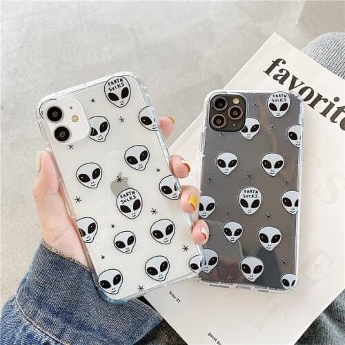 Fashion Cute E.T. Alien Phone Case For Xiaomi Mi 11 Note 10 9t 9 lite POCO X3 Cover For Redmi Note 7 8 9 Pro 9s 8t Soft Cases