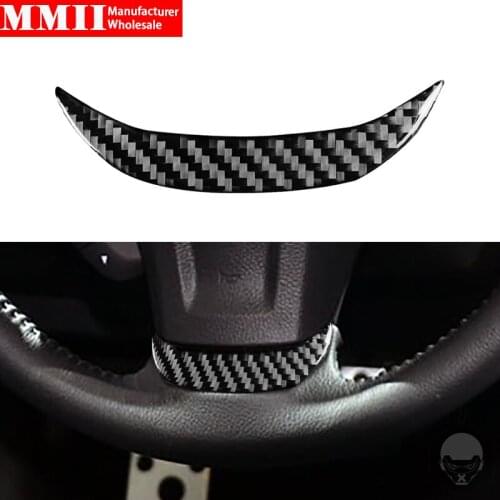 Steering Wheel Chin Button Cover Trim Real Carbon Fiber Sticker Accessory For Subaru Impreza/Subaru XV Crosstrek 2012-2014