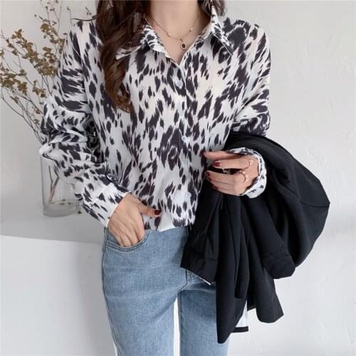 OLOEY Leopard Blouses