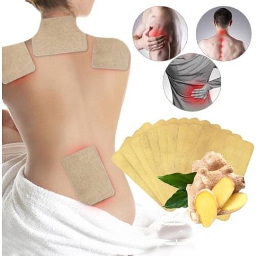 10pcs/Bag Herbal Ginger Patch Ginger Sticker Medical Plasters Chinese Herbal Patches Healing Patch Knee Pain Relieving Plaster