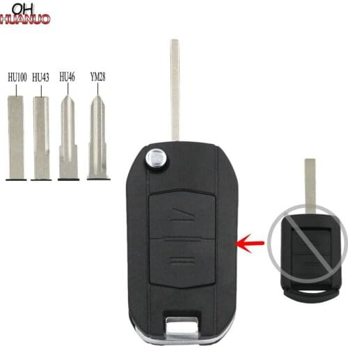 SALE ! 2 Button Modified Folding Remote Key Shell Case Fob for Vauxhall Opel Corsa Agila Meriva Combo HU100 HU43 HU46 YM28
