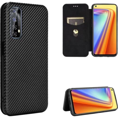 For OPPO Realme Narzo 20 Luxury Flip Carbon Fiber Skin Magnetic Adsorption Case For Oppo Realme Narzo 20 Pro Narzo20 Phone Bags