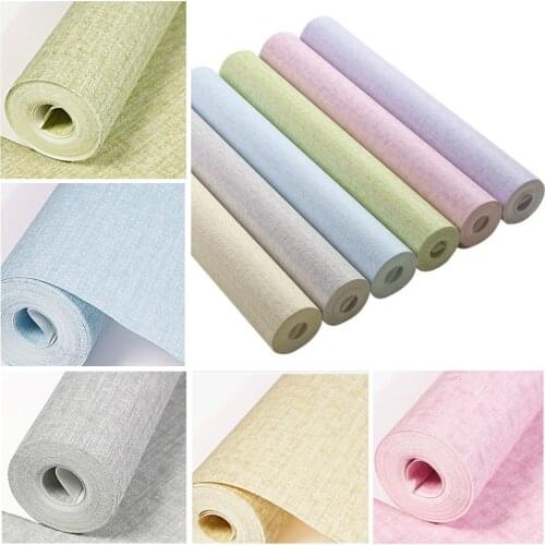 10M Modern Solid Background Wall Sticker Decor WallPaper Living Room Wall paper for Walls Home Hotel Decoration 6 Colors