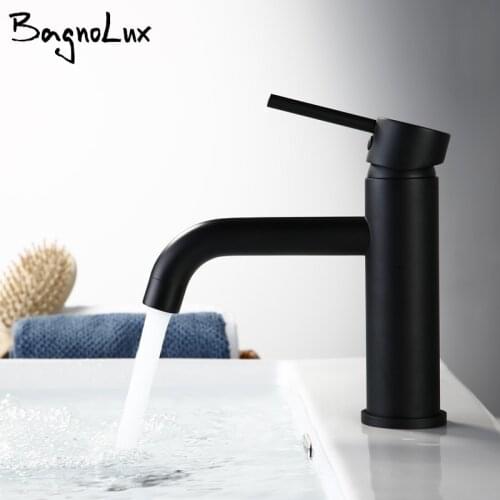 Vidric New Matt Black Alba Rose Modern Style Tap Basin Cold And Hot Fashion Round Single Hole Bathroom Small Faucet Basin Ducha