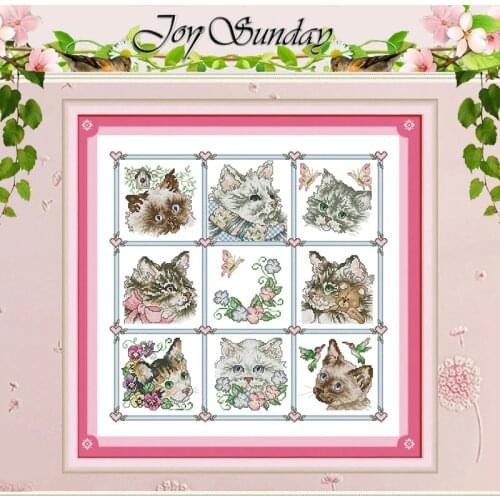 Cats family Patterns Counted Cross Stitch 11CT 14CT Cross Stitch Set Wholesale Cross-stitch Kit Embroidery Needlework