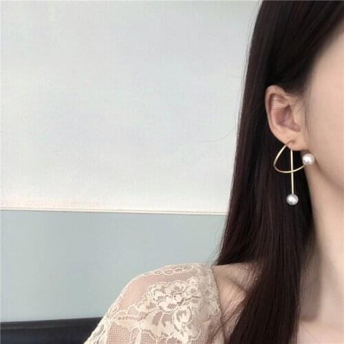 Earrings women 2020 Korean fashion, simple and temperament design, pendant earrings trend statement, earrings are women