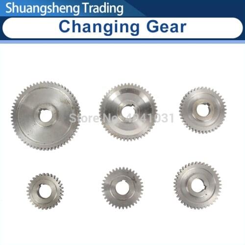 6pcs Metric exchange gear SIEG C2-396G lathe gears JET BD-6&BD-7 change gears