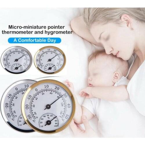 1*wall Mounted Thermometer Hygrometer Indoor Aluminum Alloy+plastic+PVC Outdoor Hang Garden Greenhouse Office Room Home