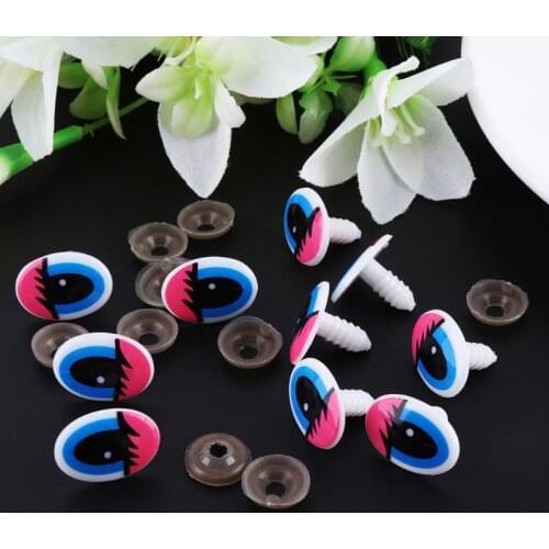 10pcs Plastic Cartoon Safety Doll Eyes For Toy Bear Dolls Puppet Stuffed Animal Crafts Children DIY With Washers C5AF
