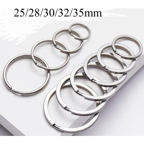 Stainless Steel 28mm 30mm 32mm Keyring Split Ring Key Ring For Key Chain Keychain Diy Jewelry Making Sleutelhanger Key RingsGift