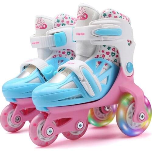 Kids Children Lovely Stable Balance Slalom Parallel Ice Skate Roller UNBreak Shoes Adjustable Washable Fall Prevention Patines