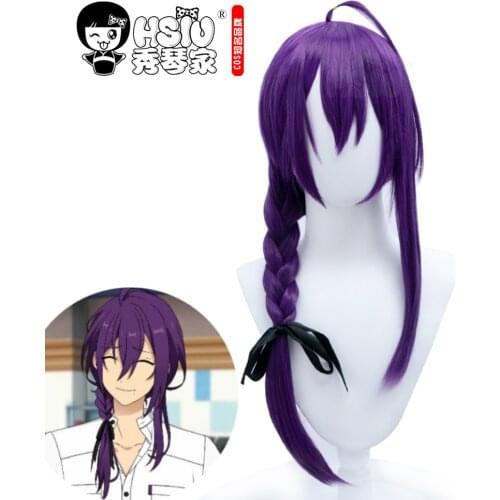 HSIU Game Ensemble Stars 2 ALKALOID cosplay Ayase Mayoi Purple Braid Long wig