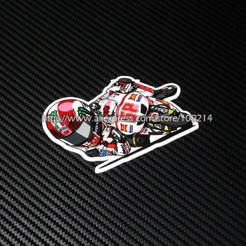 Hot sale Marco Simoncelli 58 B helmet motorcycle Sticker Decals Waterproof 20