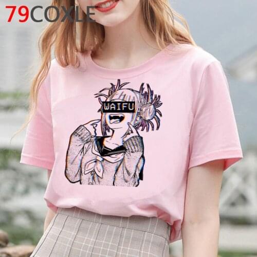 Himiko Toga T Shirt Women Hentai Senpai Funny Cartoon Tshirt Anime My Hero Academia Waifu Graphic Tees Unisex Plus Size Female