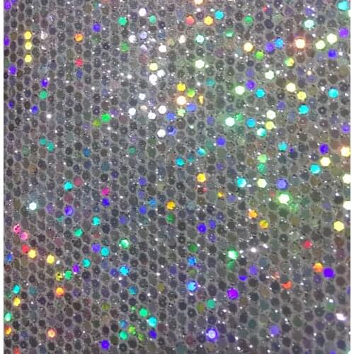 Synthetic PVC Small glitter Holographic snake Scale leather material 91CM*137CM per yard