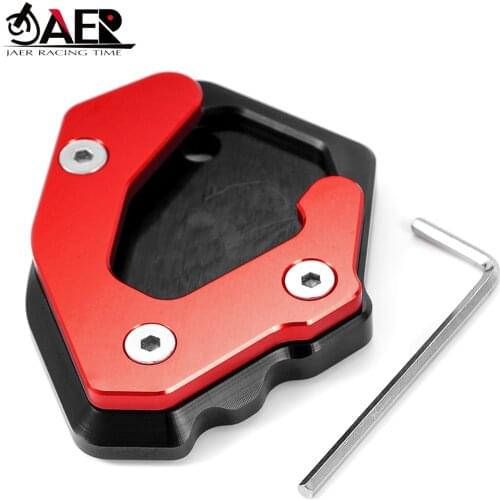 JAER CNC Side Stand Pad Plate Kickstand Enlarger Support Extension for Benelli BJ500 BJ300GS Leoncino 500