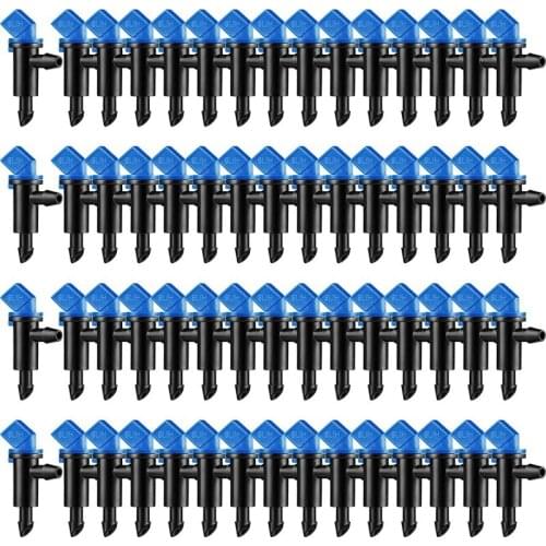 60 Pieces Irrigation Drip Emitter Garden Flag Irrigation Dripper, Trees And Shrubs (Blue Black,2GPH)-ABUX