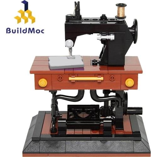 BuildMOC Classic Creative MOC-41609 Sewing Machine Compatible With Lepining Spelling Blocks Toys Sets Building Blocks Girl Gift