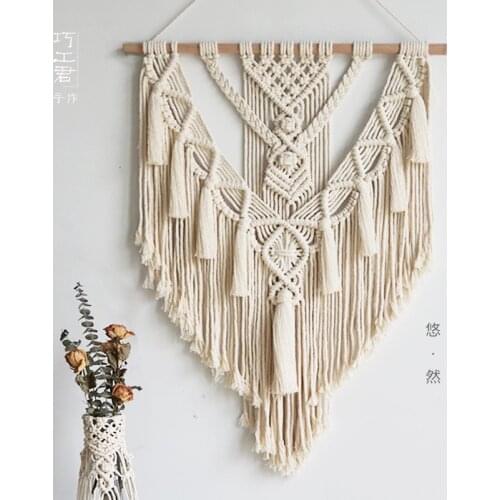 Hot Macrame Wall Hanging Tapestry Wall Decor Boho Chic Bohemian Woven Home Decoration College Dorm Tapesty