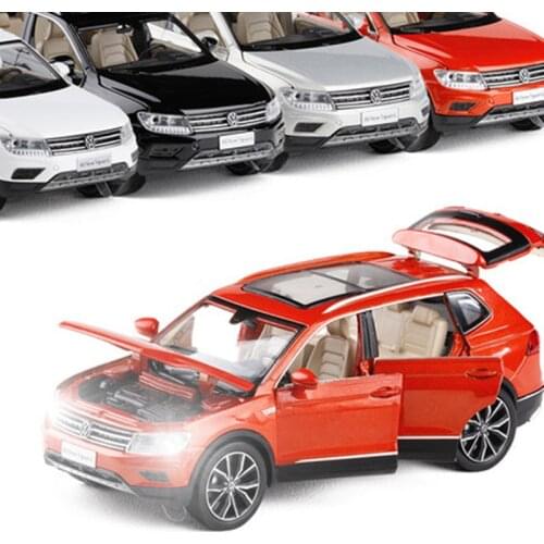 High simulation Tiguan L,1:32 scale alloy pull back model car,muaical&flashing,diecast metal model,free shpping