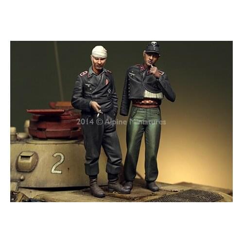 WWII German resin soldier tank crew two-person kit model 1：35