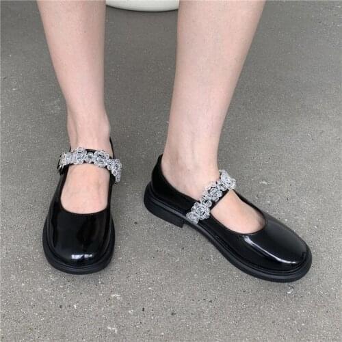 2021 spring and summer new British style small leather shoes womens soles thick-soled Mary Jane shoes Lok Fu single shoes