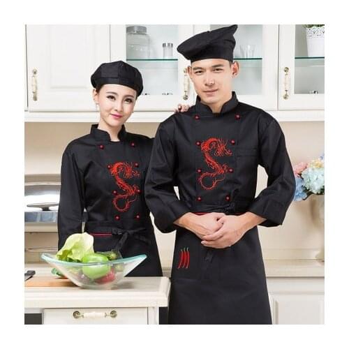 New style Summer long-sleeved Chef service Hotel working wear Restaurant work clothes Tooling uniform Chef Jackets 4 colors