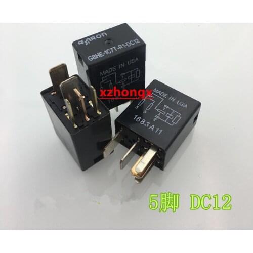 Relé G8HE-1C7T-R1-DC12 G8HE-1C7T-R1-DC12V G8HE-1C7T-R1-12VDC G8HE1C7TR1DC12 12VDC DC12V 12V 5PIN