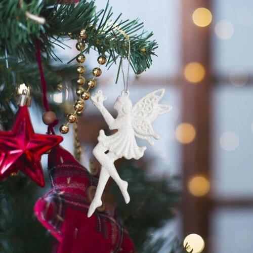 Christmas white pendant exquisite cute cartoon diy mini Christmas tree decoration plastic pendant childrens bedroom chandelier