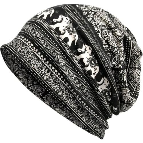 Hot Elephant Cashew Flower Pattern Bib Hat dual-use Headgear Autumn And Winter Sports Riding Warm Hat Outdoor Running Cap1