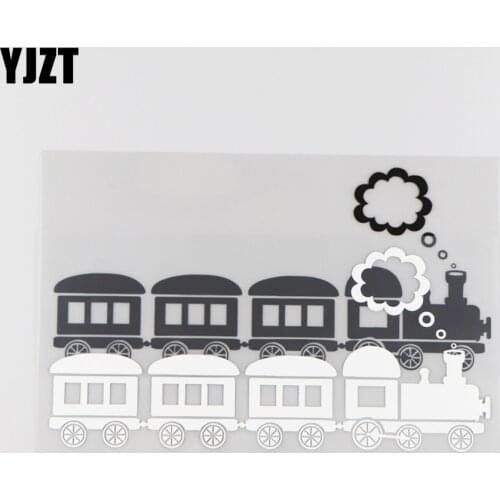 YJZT 18.9CM*8.7CM Cartoon Train Pattern Decorate Car Sticker Vinyl Decal 1A-0093