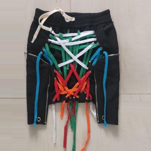 Handmade Cross Bandage Irregular Entanglement Skirt 2020 New Women Sexy 3D Pocket Nulti-Layer Drawstring Tie Skirts