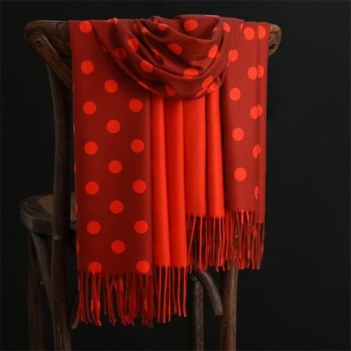 Dot Pattern Winter Warm Cashmere Scarves women 2019 New ladies Shawls and Wrap Brand Designer Pashmina Thick Capes Femme foulard