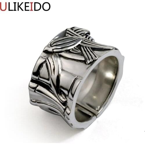 100% Pure 925 Sterling Silver Jewelry Bamboo Grain Rings Wide Version Men Signet Ring For Women Special Fine Gift 1132