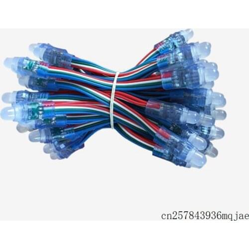 1000pcs 12mm WS2811 Pixel LED Module Light Digital LED Pixel Lights DC 5V Input IP68 Waterproof RGB Color