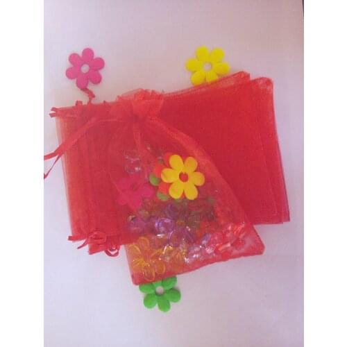 20*30cm 50pcs/lot Wholesale red Jewelry packaging bag Drawable Organza Bags Wedding Christmas Gift Bags & Pouches