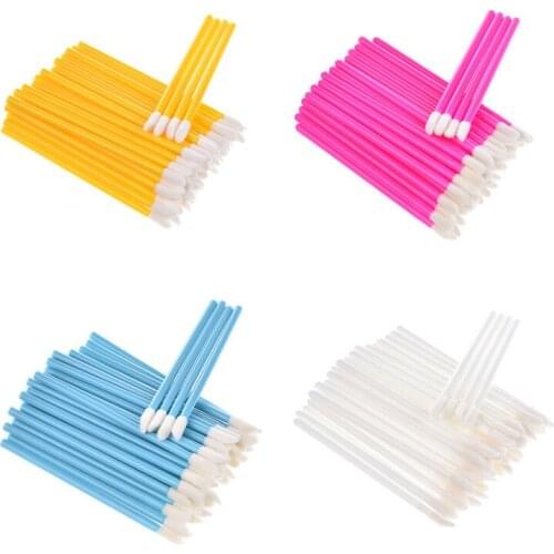 500 Pcs Disposable Lip Brush Eyelash Makeups Brushes Lash Extension Applicator Eyes Lip Cosmetic Brush Make Up Tool 8 Colors