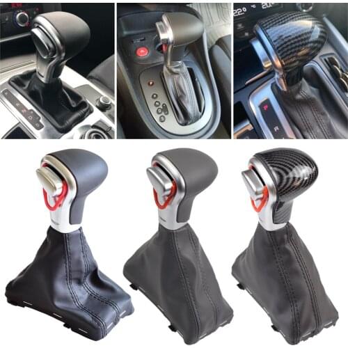 Auto Automatic Shift Knob For Audi A6 C6 A3 A4 B8 A5 Q5 Q7 2009 2010 2011 2012 2013 2014 Gear shift knob boot