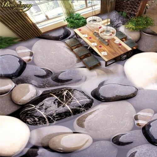 Beibehang Floor Custom Photo Wallpaper Floor Painting Stones Stone Pebble Bathroom 3D Art Flooring papel de parede