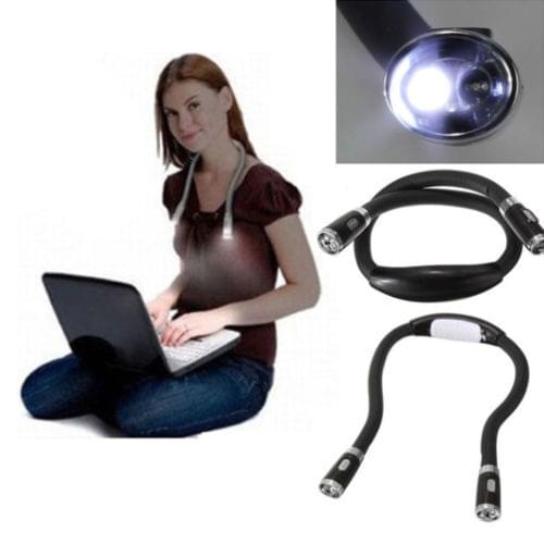 Flexible Adjustable 4 LED Hug light Neck Book Night Lamp Torch for Study Reading 1pc