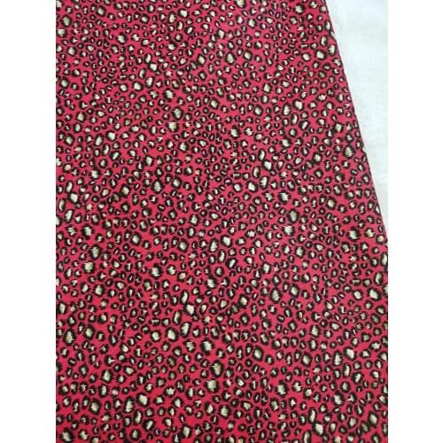 Red Leopard Cotton Fabric Printed Fabric Fashion Sexy Patchwork Cloth Dress Home Decor viaPhil