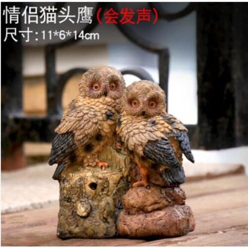 Imitation animal owl ornament shadow control creative display shelter forest outdoor decoration resin balcony home crafts gifts