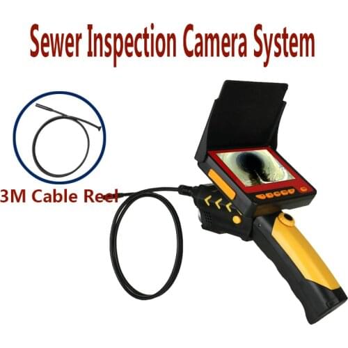 3M Cable Reel Diameter 8.2MM Pipeline Inspection Camera System And Camera Viewing 60 Degree And Adjustable 6 IR LED