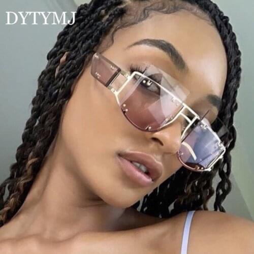 DYTYMJ Metal Rimless Sunglasses Women Luxury Designer Sunglasses Men High Quality Punk Sun Glasses for Women Retro Gafas De Sol