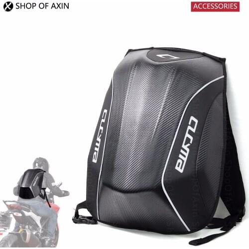 Motorcycle Knight Backpack Fluency Low Wind Resistance Helmet Bag Carbon Fiber Texture High quality zipper Reflective Strip