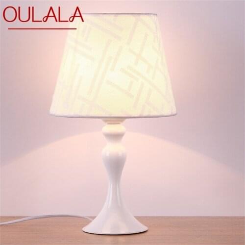 OULALA Table Lamps Modern Creative Design Pattern Desk LED Light Decorative For Home Bedside