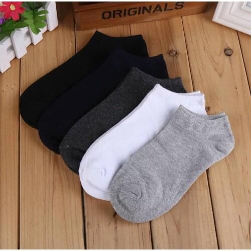 All-cotton mens boat socks, socks, short-mouthed low-help mens socks, pure color and thin style,sports socks