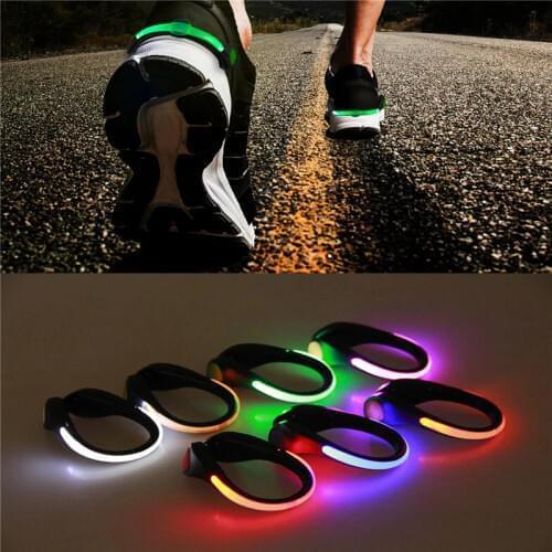 LED Luminous Shoe Clip Light Outdoor Running cycling Bicycle RGB Novelty Lighting Safety Night Warn lamp Glowing zapato ciclismo